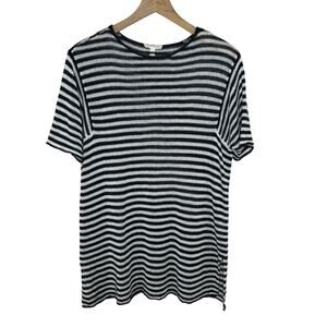 Eileen Fisher Women’s Organic Linen Striped Knit Tunic Top Size PL Nautical
